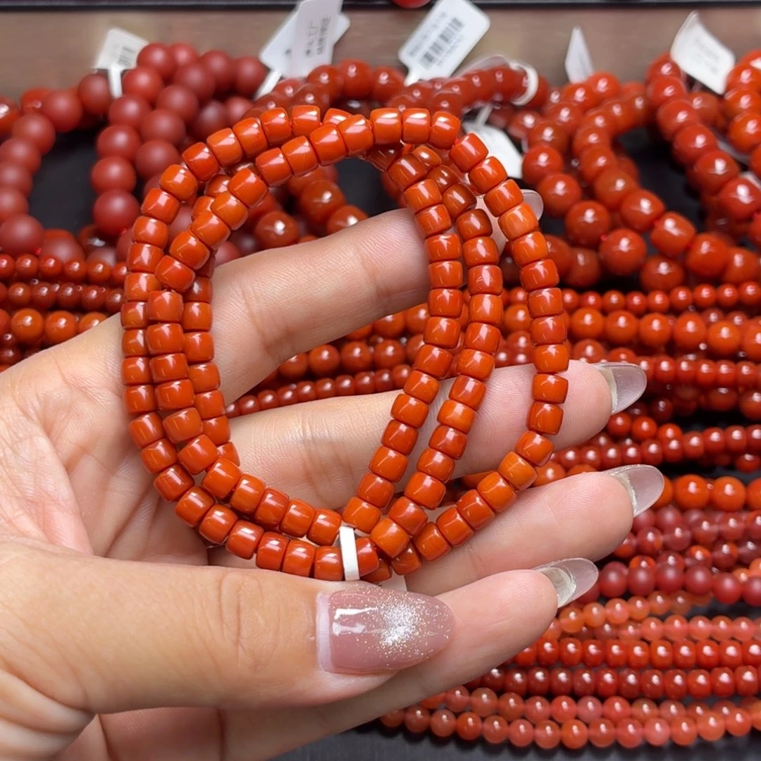 耍****玛瑙/玉髓天然玛瑙手串多圈未镶嵌