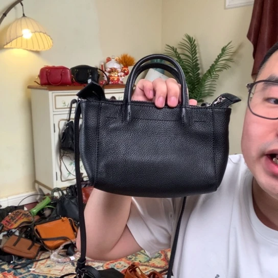 进口头层牛皮女包