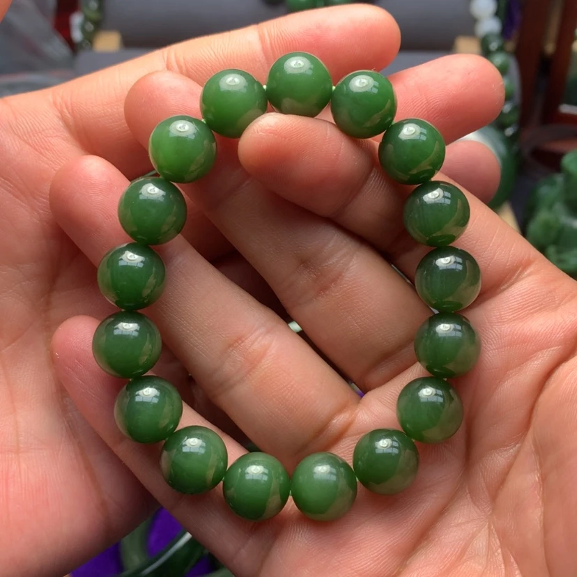 【闪购商品】未镶嵌手链和田玉（碧玉）