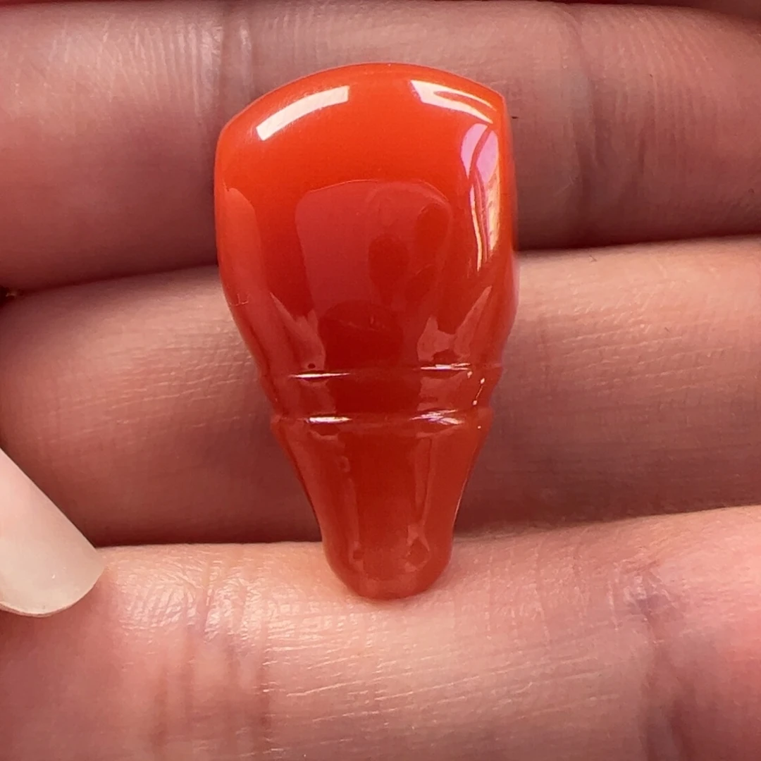 先***生南红玛瑙未镶嵌三通12mm