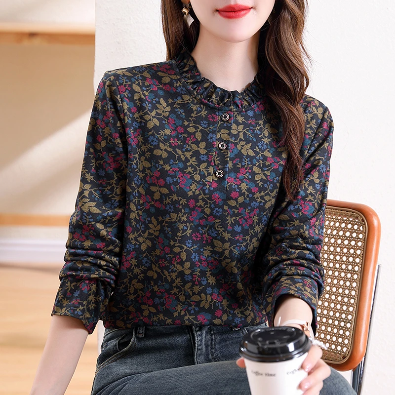 2025秋冬新款德绒百搭时尚显瘦气质设计感打底衫女T恤