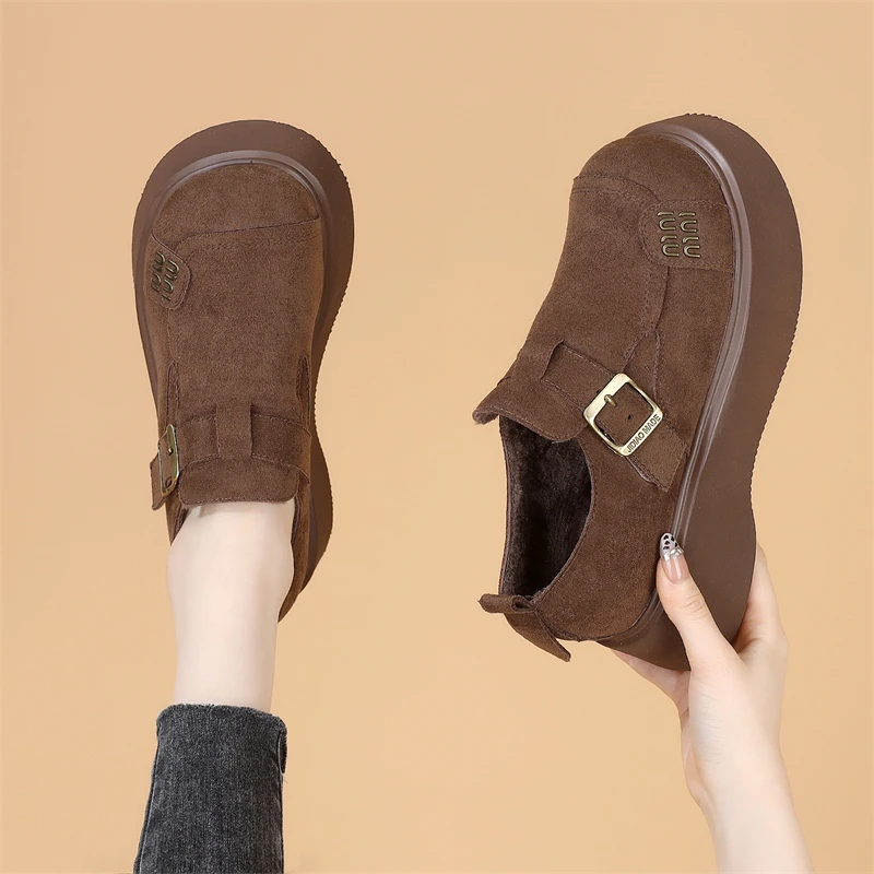 厚底英伦风乐福鞋女2025春季新款鞋百搭复古小个子单鞋休闲勃肯鞋