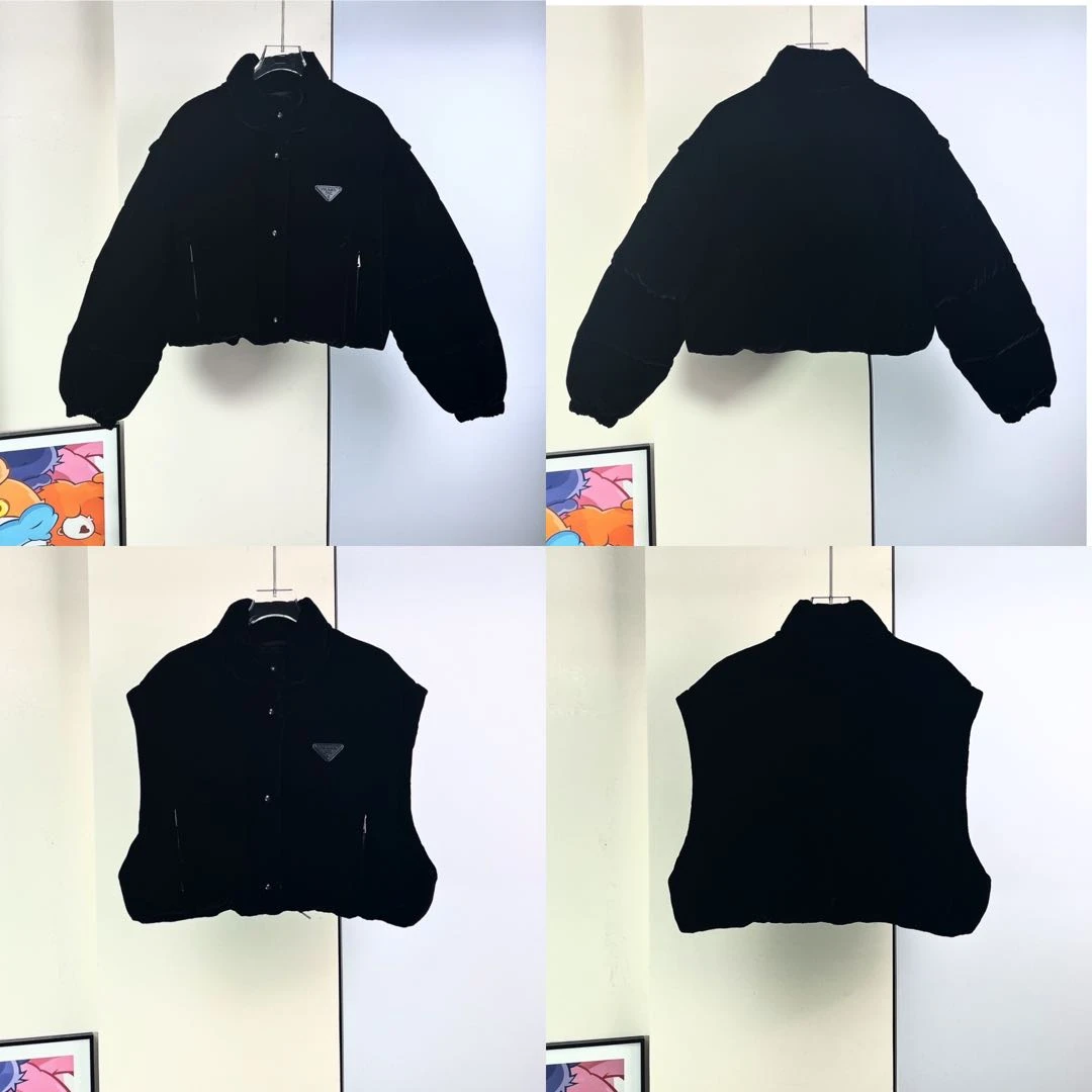 99新 Prada/普拉达 /可拆卸马甲羽绒服/38码/Xspr4380