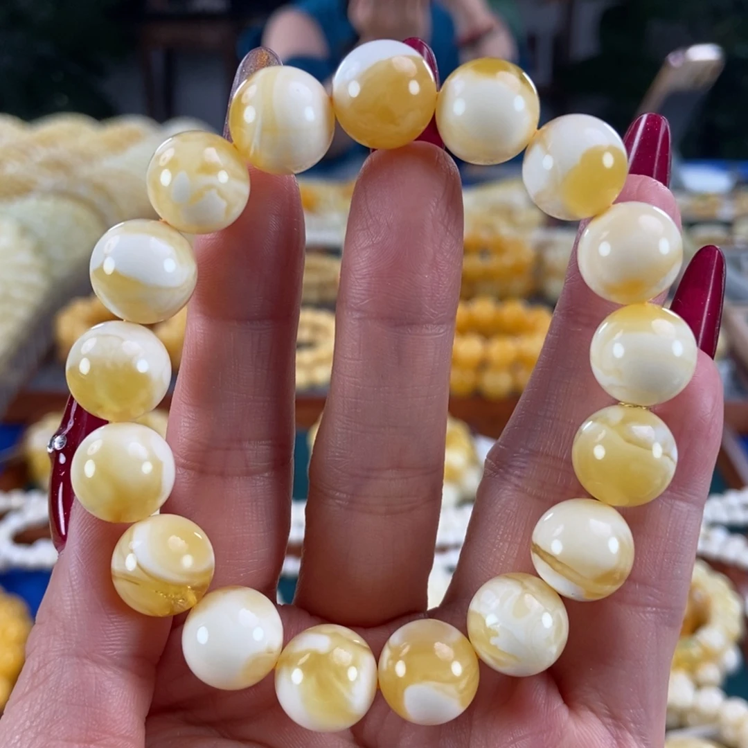 琥珀未镶嵌珠宝奇石12圆珠19