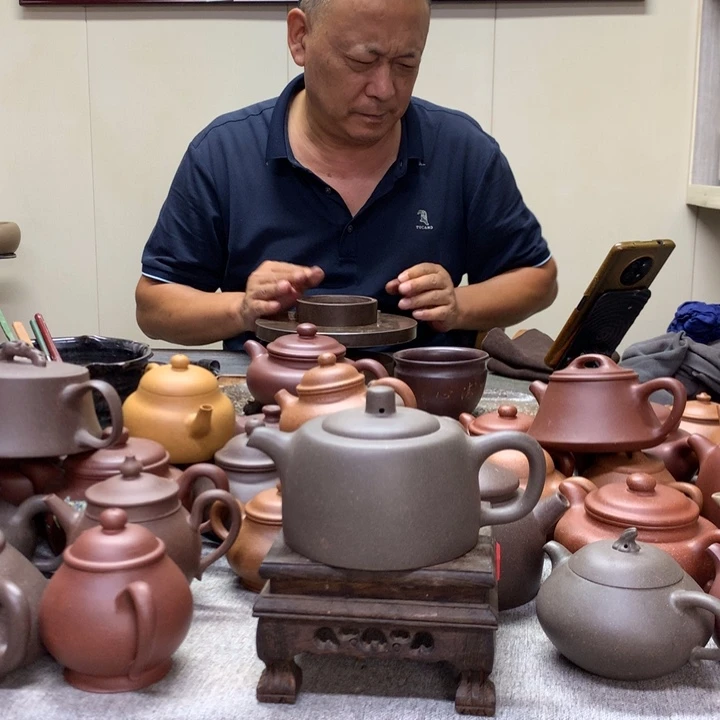 茶壶紫泥曼生井栏260 C半手工制作