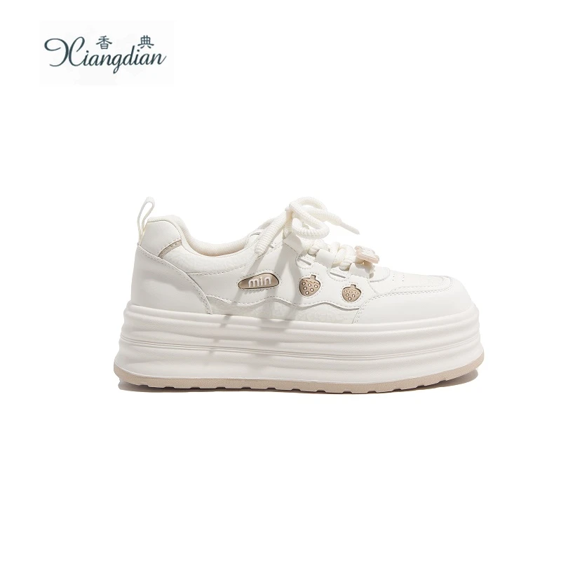 香典正品新款爆款厚底小白鞋增高小个子轻底板鞋599105