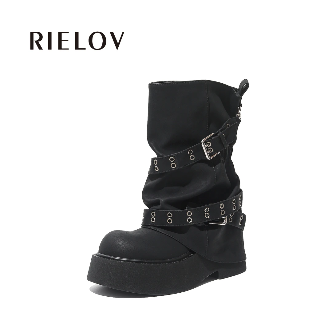 RIELOV●媛媛●增高7cm时尚潮流百搭女士时装靴689-102