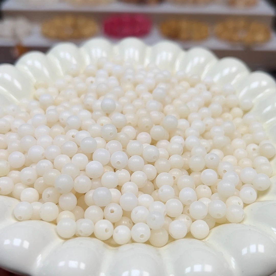 菩提根/象牙果手串卡6白圆110颗