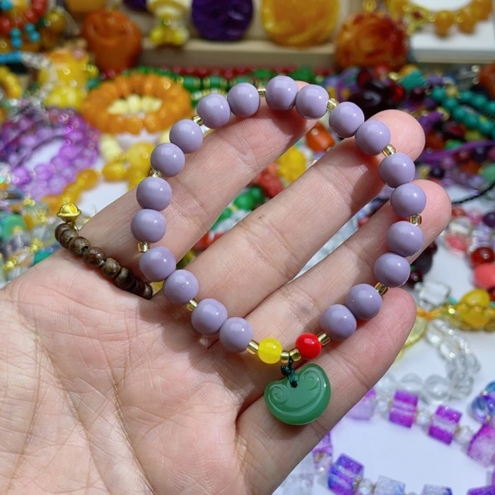 树脂制品72号紫色手链