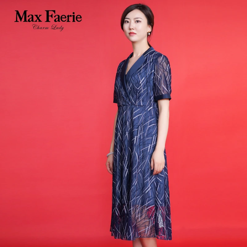 【粉丝专享】MH2L201【麦克斯菲瑞】休闲时尚气质蕾丝连衣裙