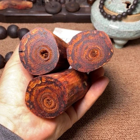 木A375降真香黄金甲虫漏大大手把件发其一