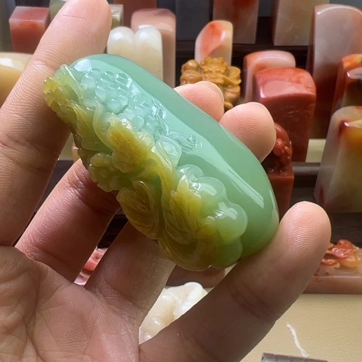 不***喜印石寿山石花开富贵