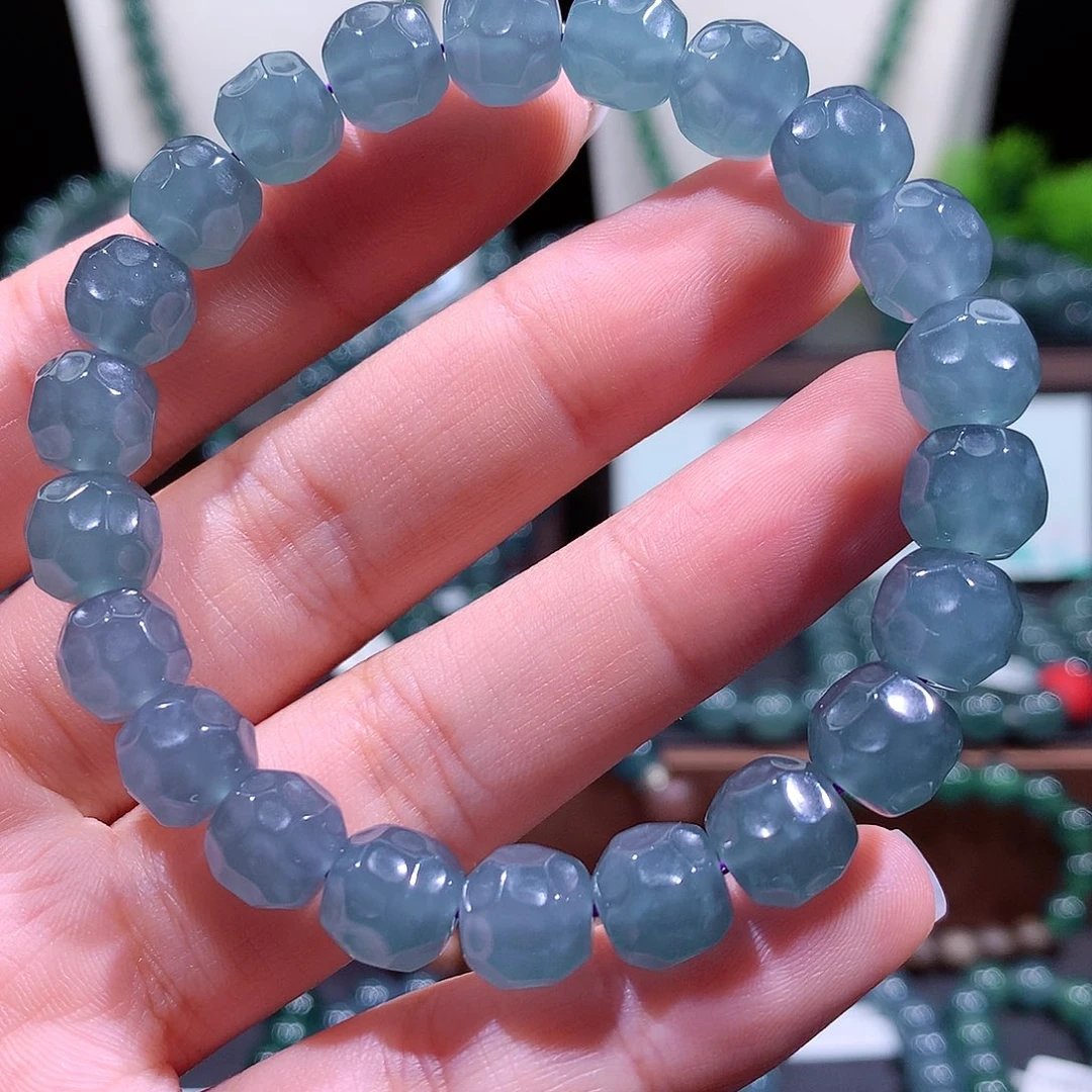 翡翠未镶嵌手链天然a货翡翠手串9.7