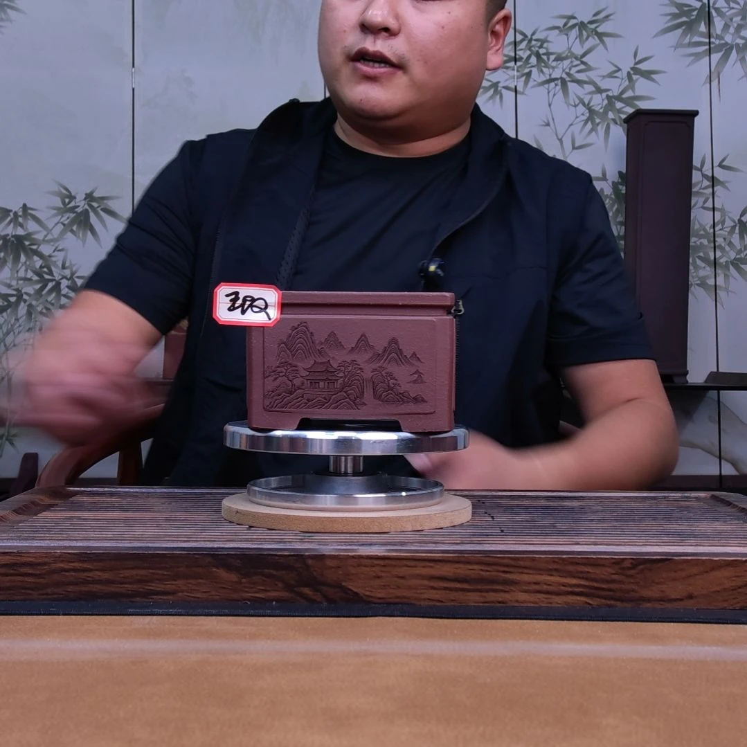 紫砂花盆同喜同喜