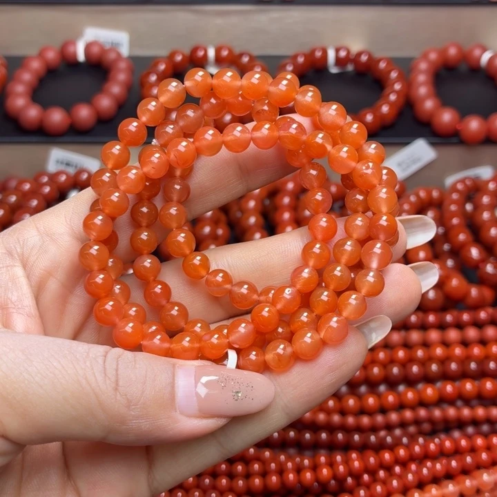 优***南红玛瑙未镶嵌天然南红玛瑙手串