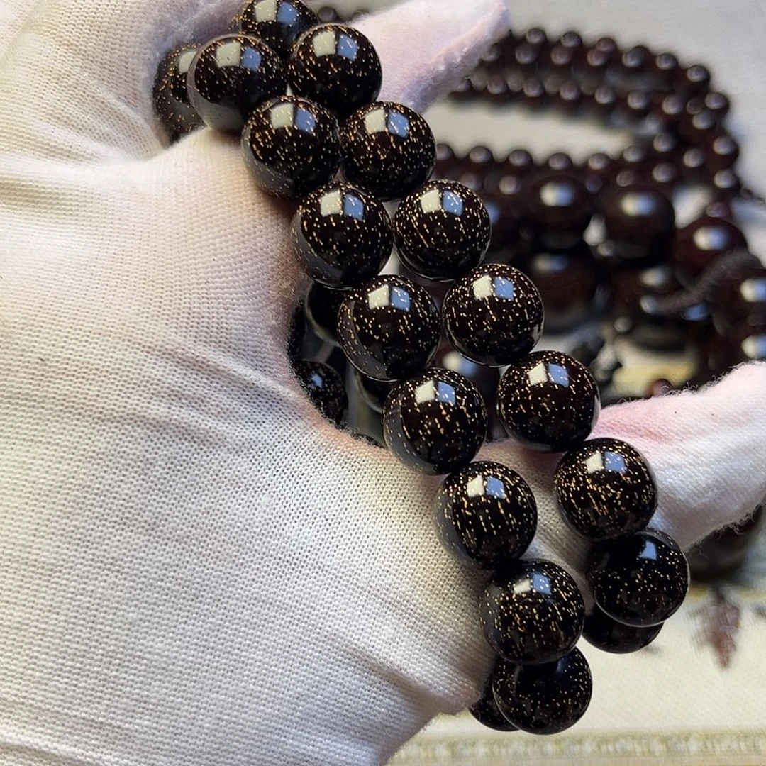 库***勒檀香紫檀（小叶紫檀）1.2 爆星双圈