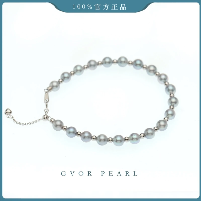正品 设计款丨海水akoya灰珍珠手链 5-6MM A1836