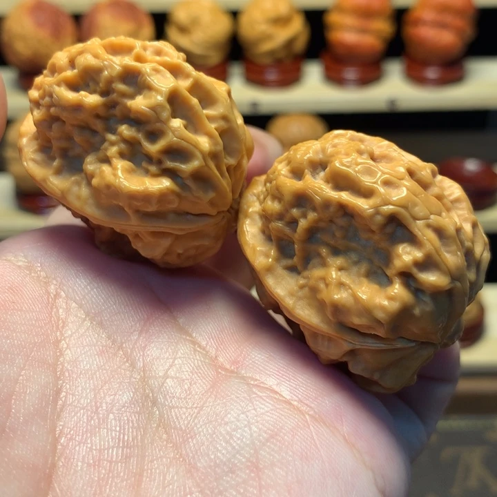 文玩核桃把件42脸谱金蟾