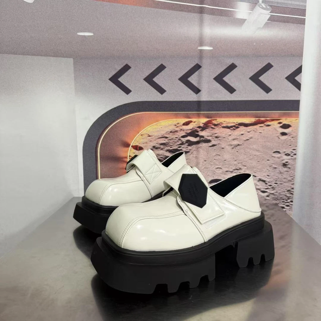 8799-07新款2025厚底乐福鞋学院风小皮鞋圆头百搭单鞋