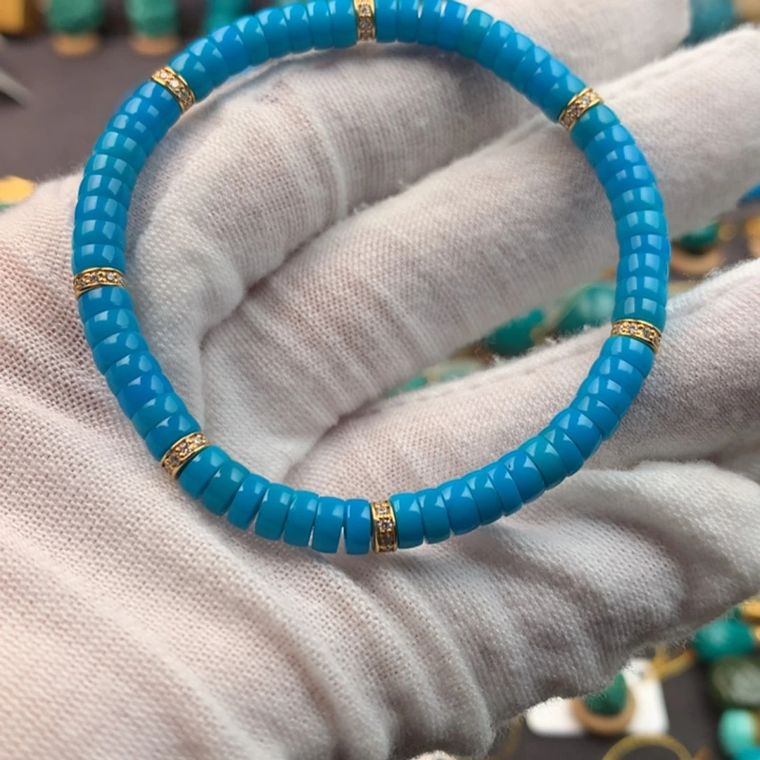 绿松石18K金镶嵌绿松石