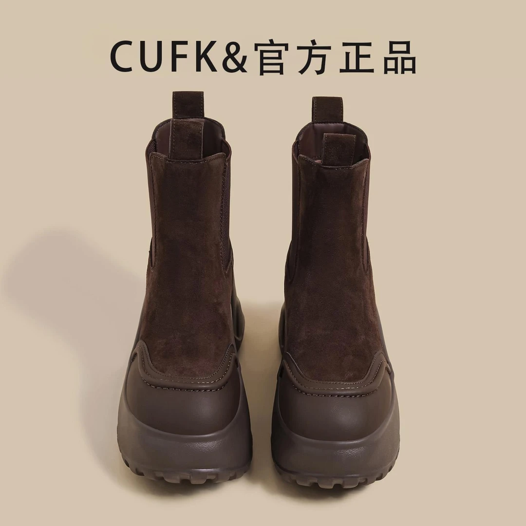 美式靴子女款爆款2025新款女雪地靴筒靴切尔西松糕设计感骑士短靴