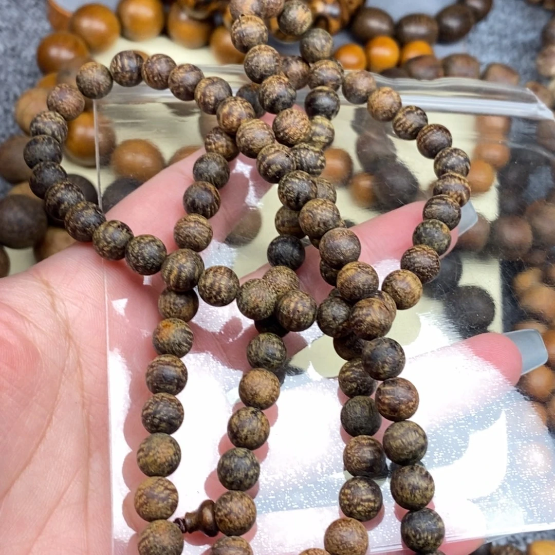 培***田贡木手串/手链印贡满龙0.8多圈