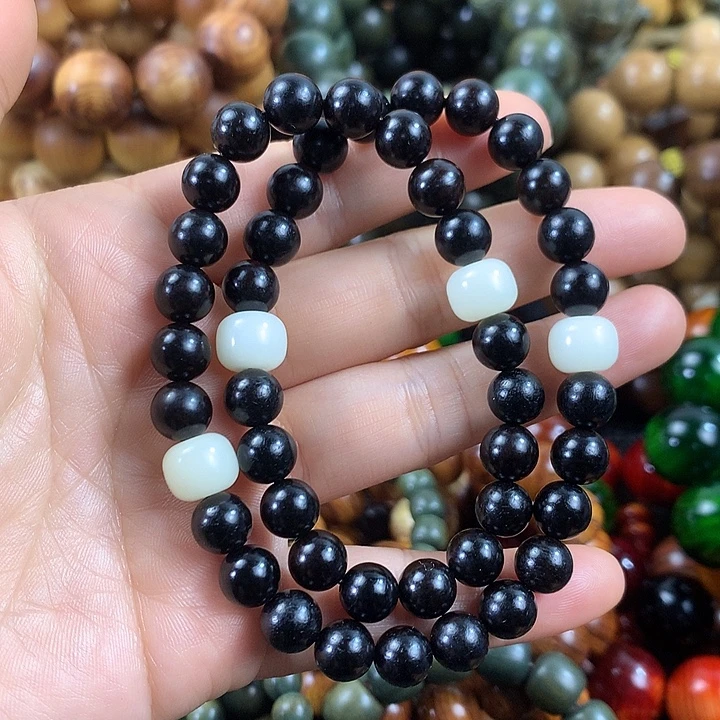 紫光檀0.8双圈手串