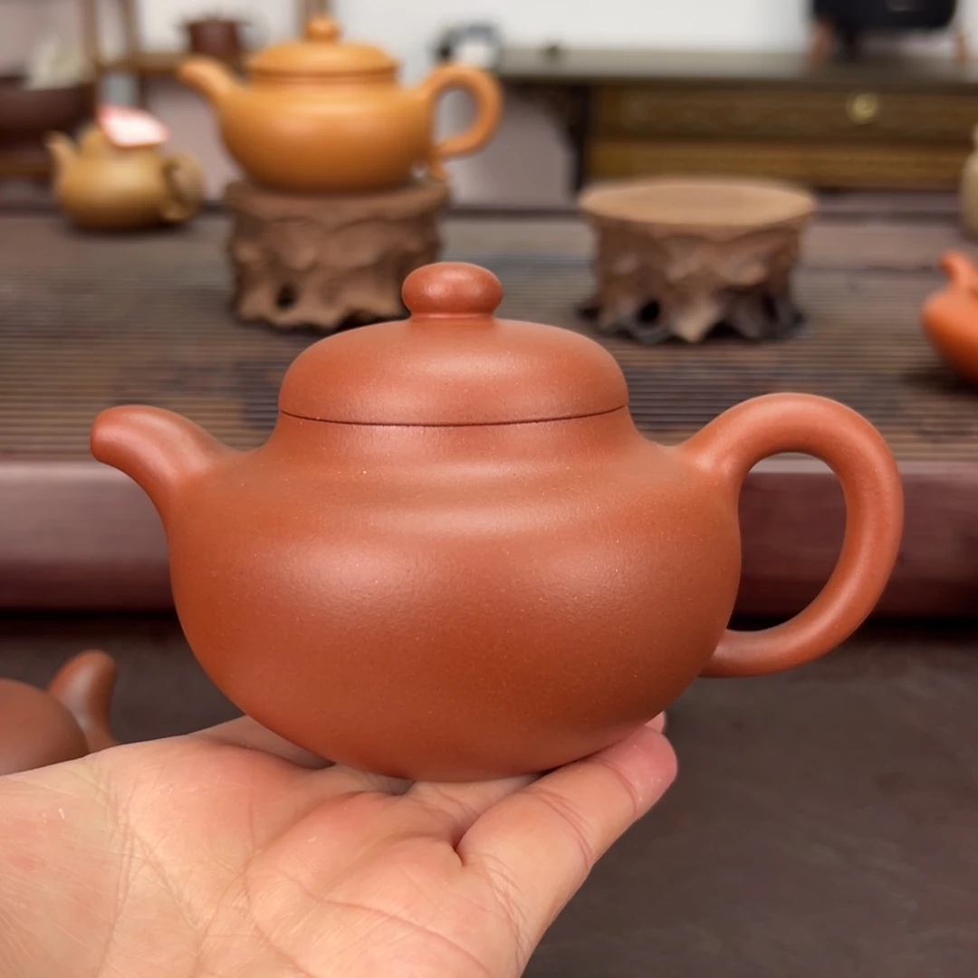 紫砂茶壶红棕泥 200 毫升