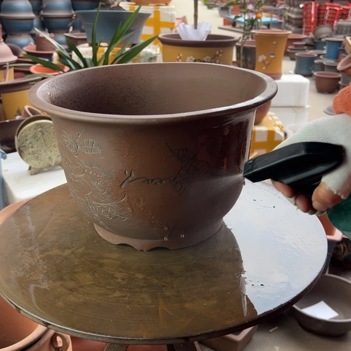 紫砂30平角金钟 口径30×20