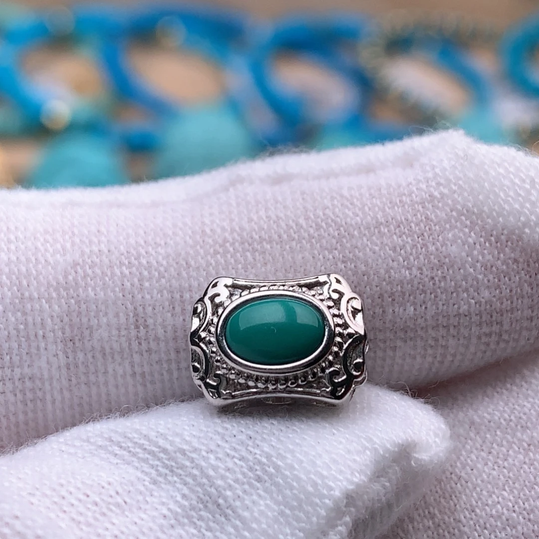 绿松石银S925镶嵌珠宝奇石