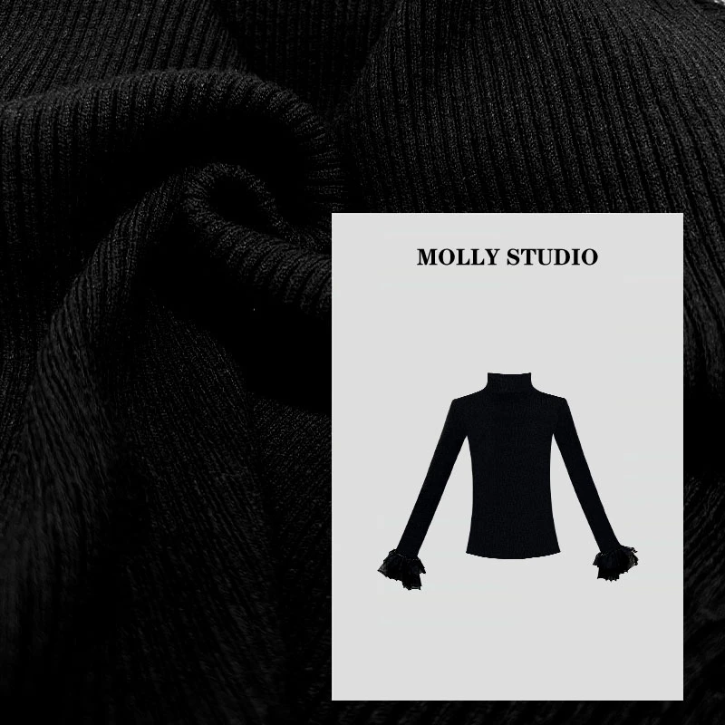 【摩登时尚】Molly 时尚气质显瘦轻奢重工针织衫打底上衣 M2530020