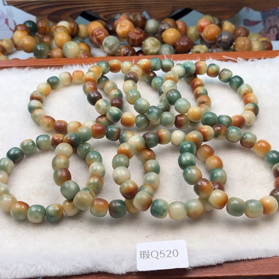 菩提根/象牙果手串11mm瑕桶珠随机两串q520