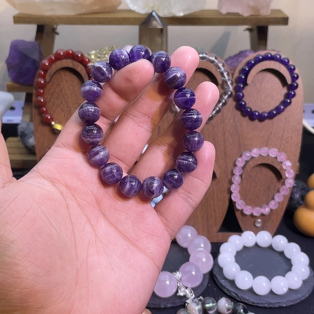 水晶手链未镶嵌梦幻紫