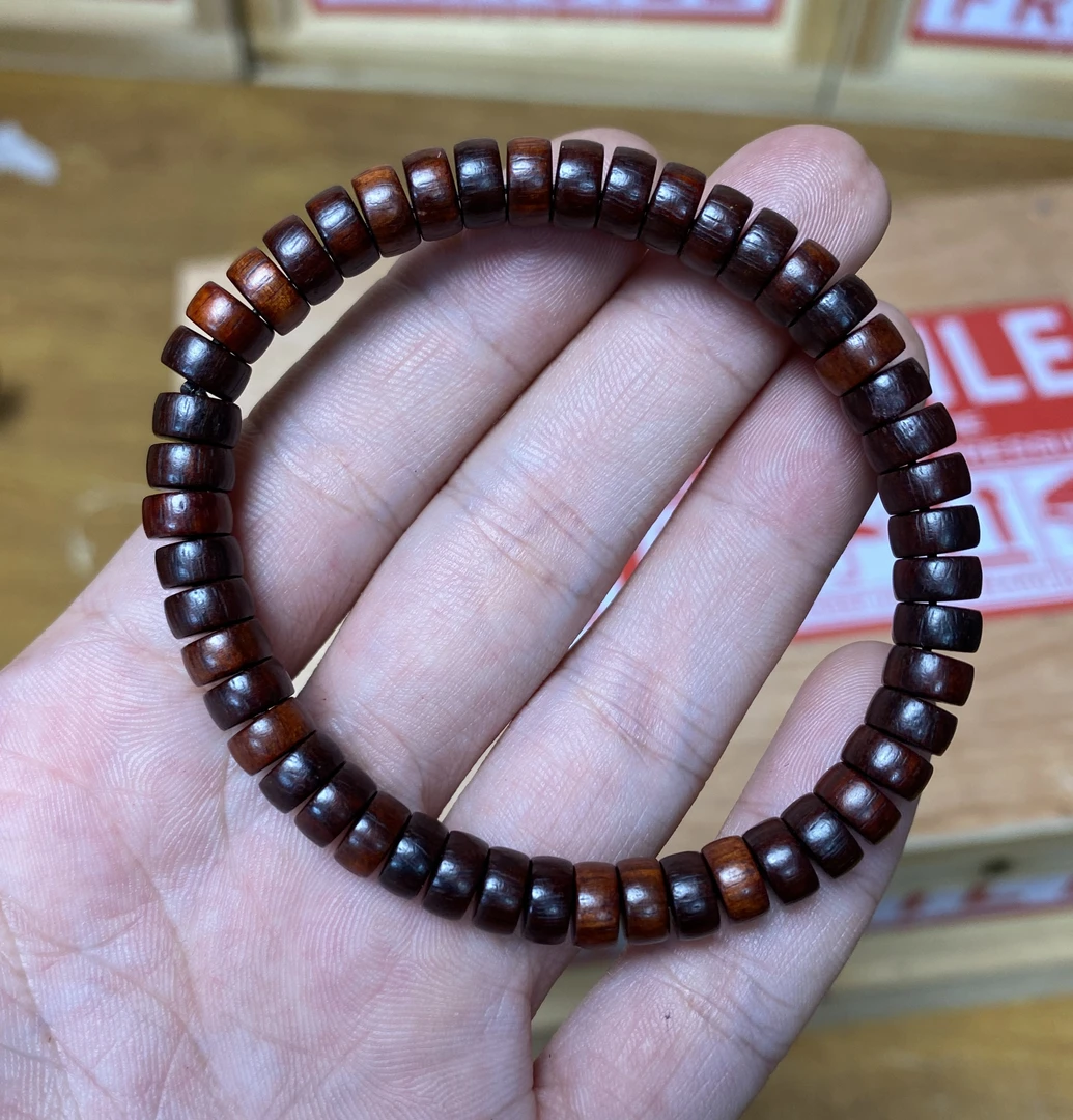 精美木质直切单圈手串无礼盒