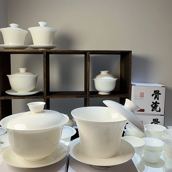 150cc马蹄骨瓷盖碗