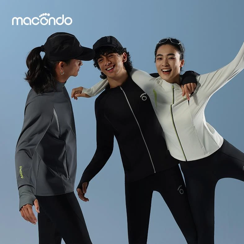 原创单品 ｜马孔多防风加绒针织外套吸湿排汗保暖户外运动跑步男女