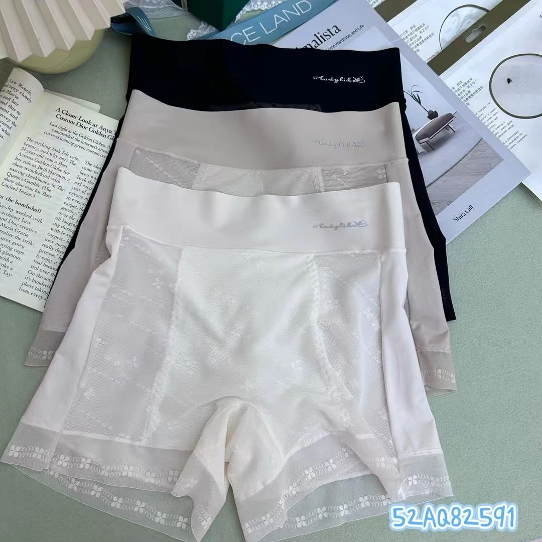 夏季蕾丝高弹力宽边打底裤女士舒适透气安全裤舒适二合一无痕内裤