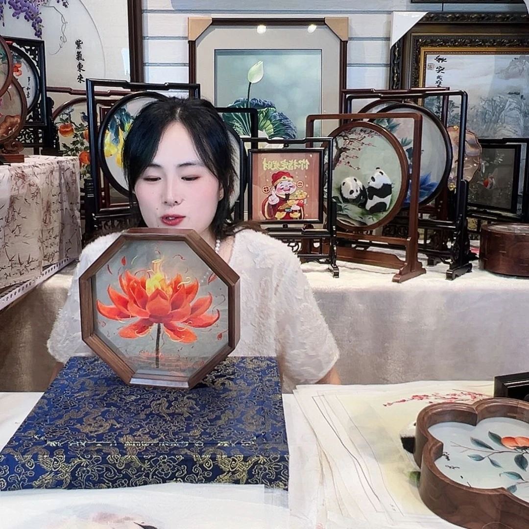 织绣苏绣摆台精工