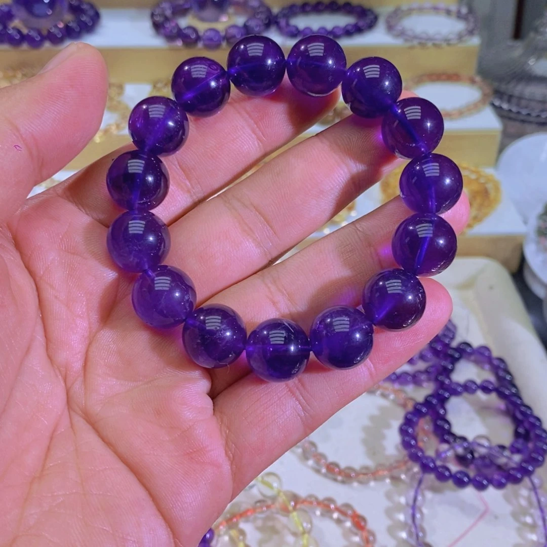 紫晶手链未镶嵌乌拉圭紫水晶手串