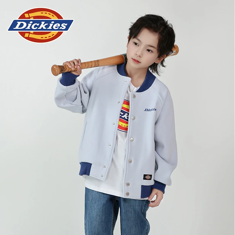 Dickies潮童25年新款拼色球服休闲洋气外套宽松版厚实秋季外套