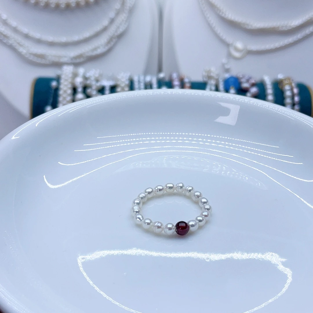 未镶嵌戒指淡水珍珠