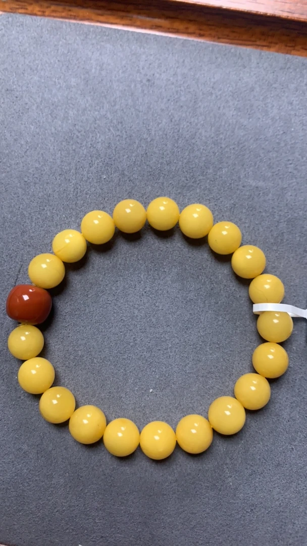 天然蜜蜡手串单圈9毫米