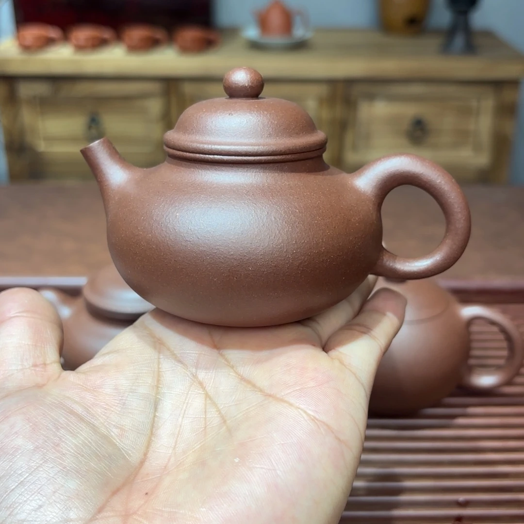 茶壶紫砂容天150毫升紫泥