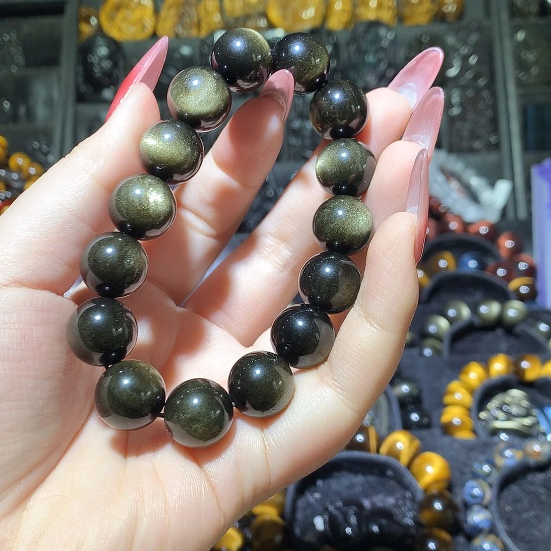 黑曜岩手链未镶嵌刚**好