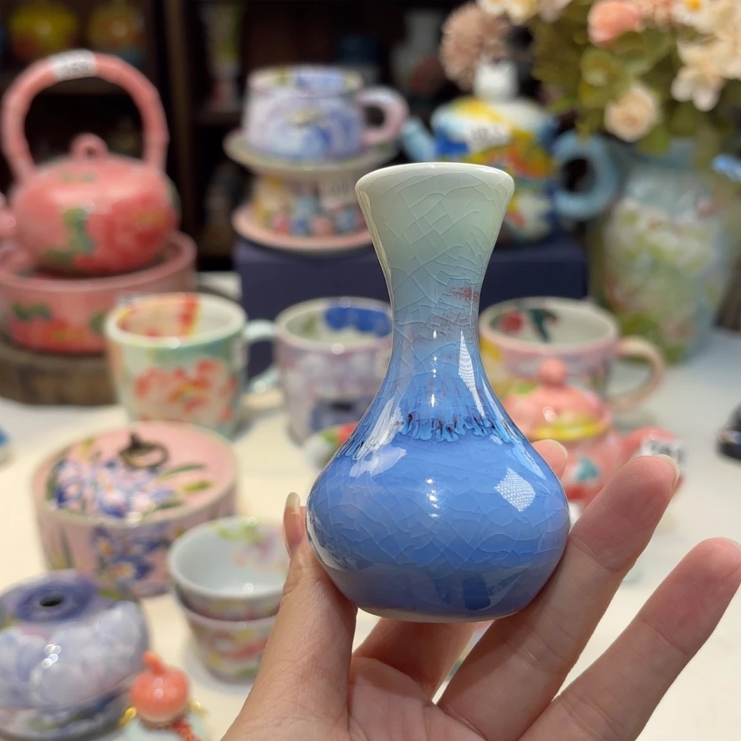 景德镇手绘高温釉下彩陶瓷茶具