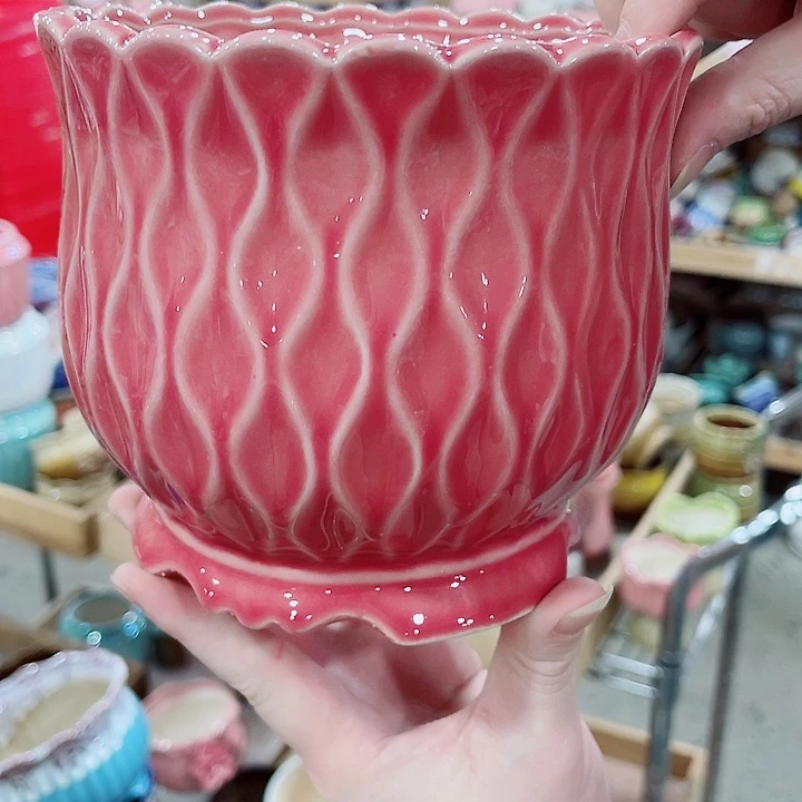 有孔，凑10元包邮陶瓷花盆发货！