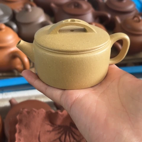 茶壶紫砂梨皮本绿150cc