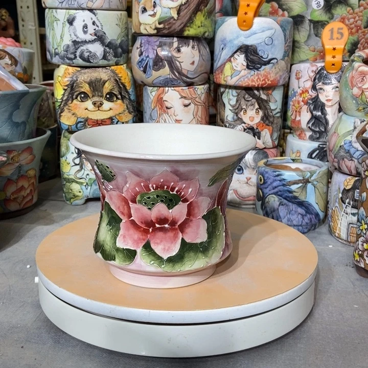 红陶景德镇艺术手绘作品