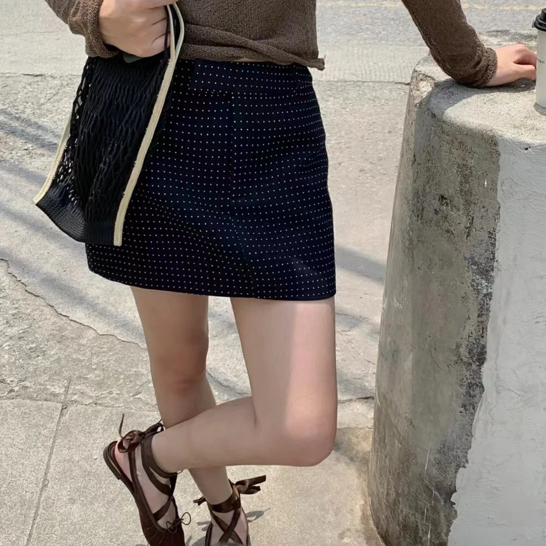 菜花 福秒（1ch22219#）韩系波点儿半裙 12-25