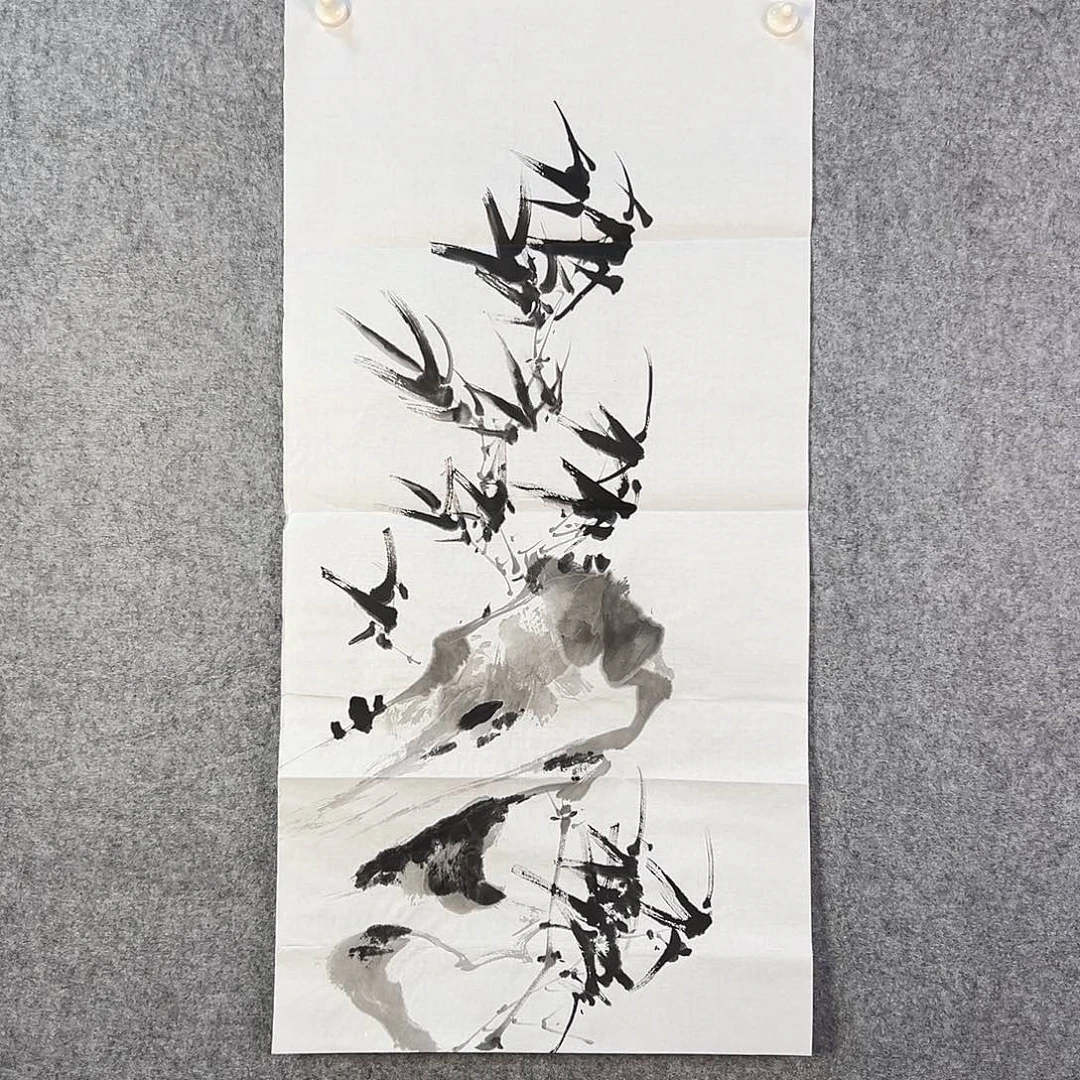 国画216 花鸟在此鸣叫的声此起彼伏中也